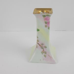 SINGLE Antique O. & E.G. Royal Austria Hand Painted Porcelain Square Candlestick